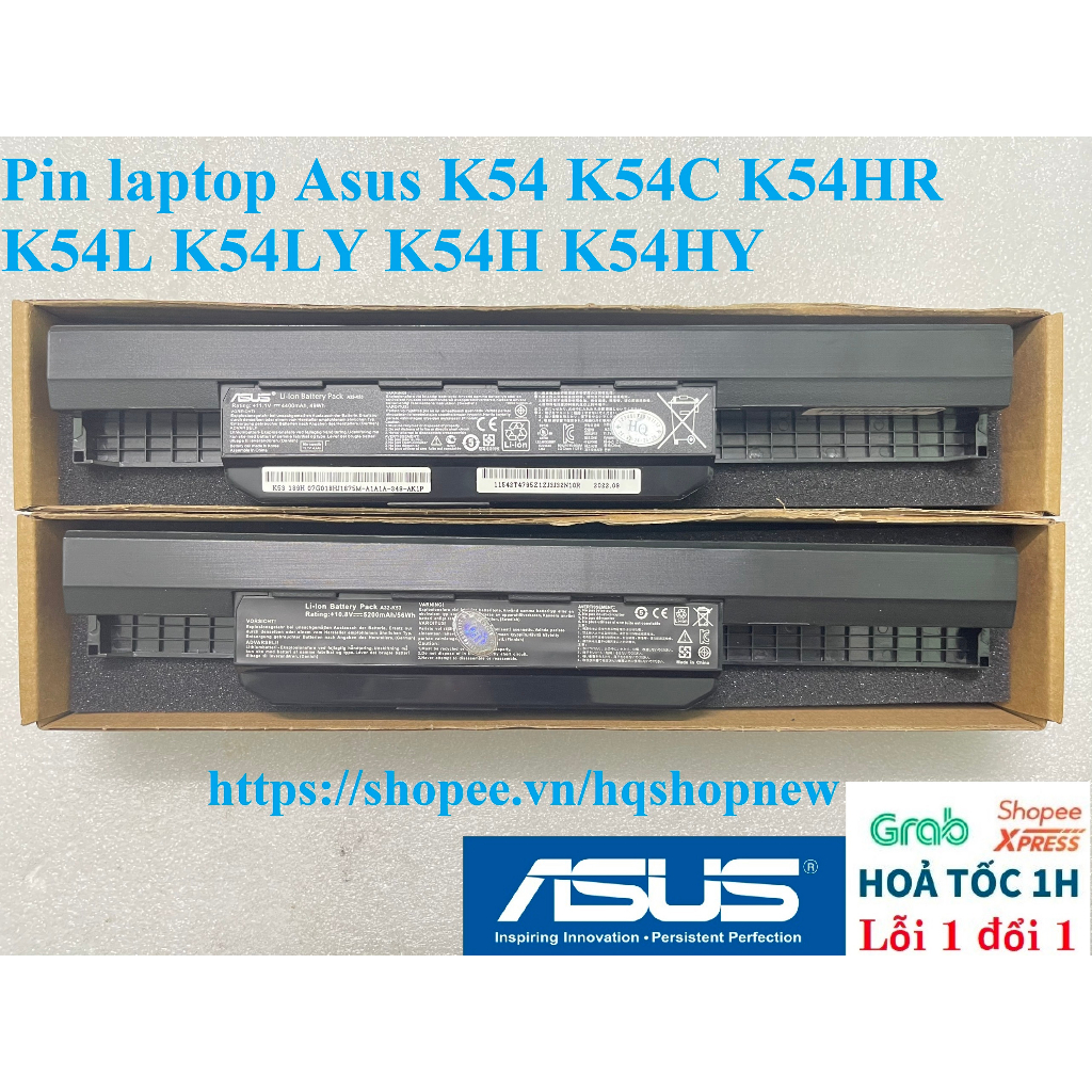 ⚡ Pin laptop Asus K54 K54C K54HR K54L K54LY K54H K54HY
