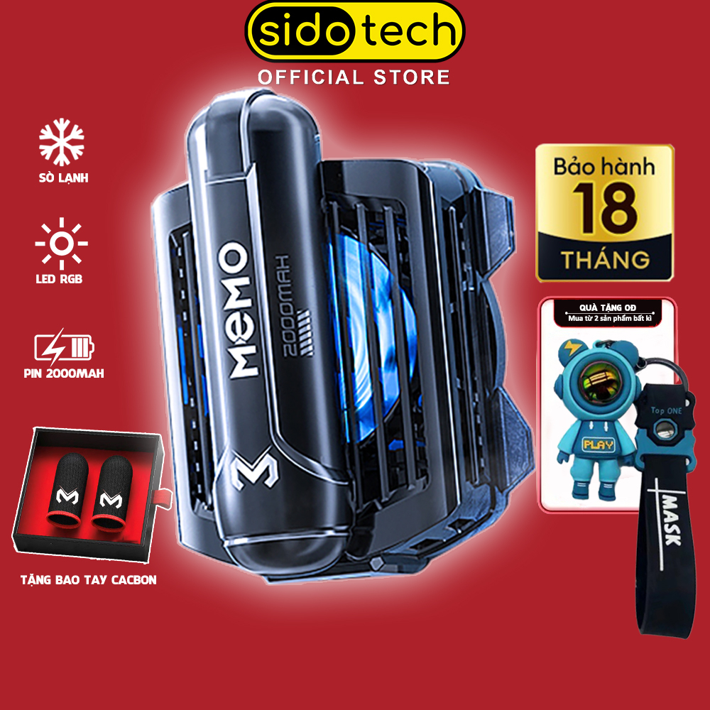 Quạt tản nhiệt điện thoại sò lạnh pin SIDOTECH CX12  gaming không dây nam châm mini hút dính chơi game tránh giật lag