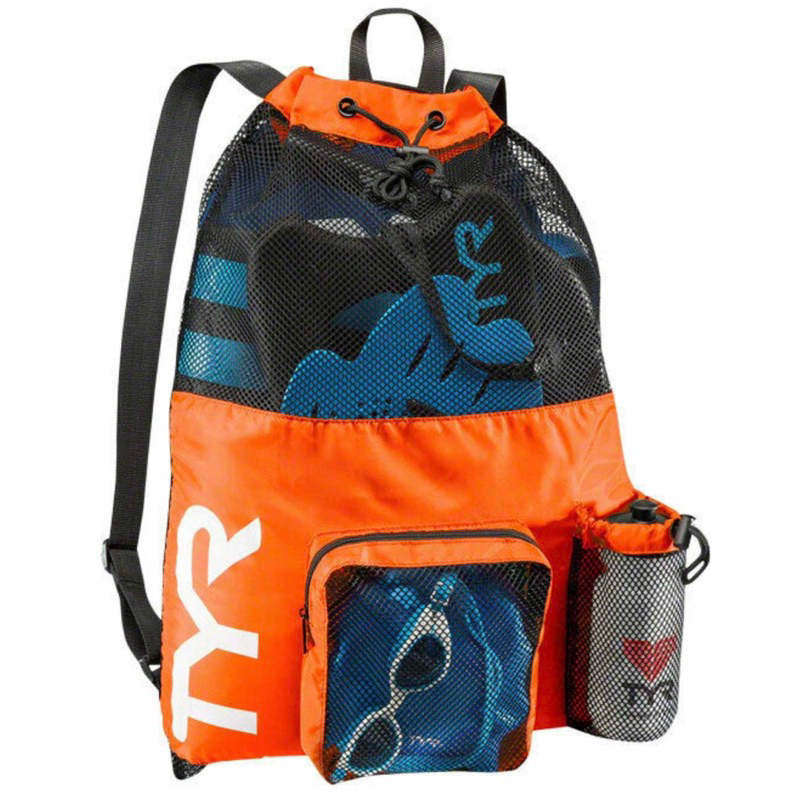 TYR Big Mesh Mummy Backpack for Swim, 40-Liter Capacity