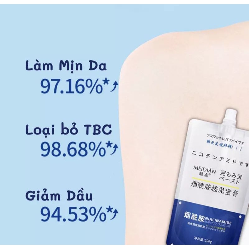 Kem Đất Sét Medián Tẩy Tế Bào Chết Body Làm Cho Da Trắng Sáng Mịn Màng