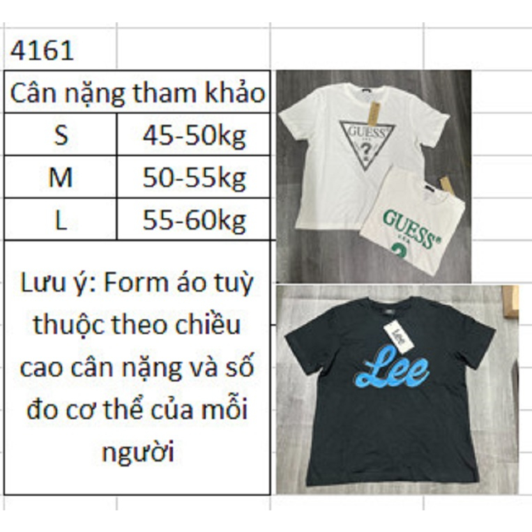 Áo Thun Nữ GUESS/LEE Cotton Mịn Đẹp In Hình Nhiều Màu