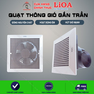 Quạt thông gió âm trần hút thẳng và ống thổi ngang lioa evf20cut1 - evf24cu7