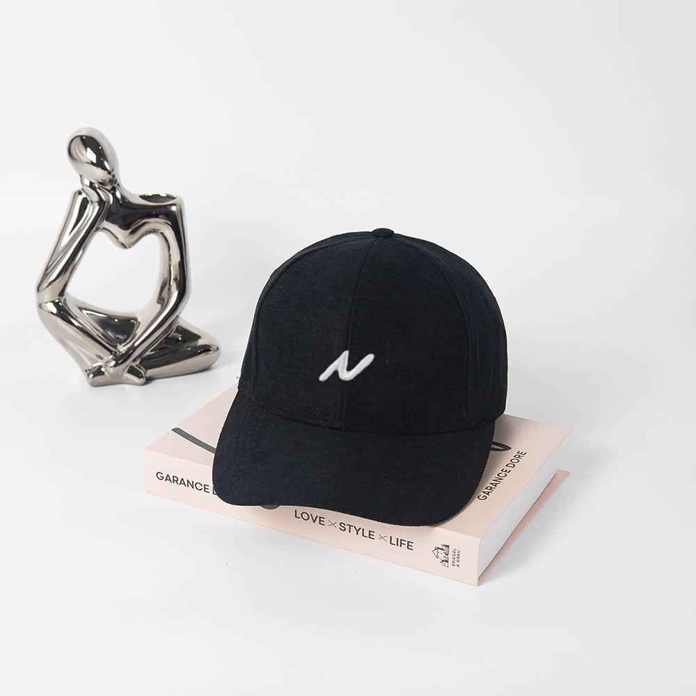 Mũ Lưỡi Trai Nón Kết Nhung Cao Cấp Thêu Chữ N Fashion 397 Phong Cách Ulzzang Form Unisex Nam Nữ - Hazo