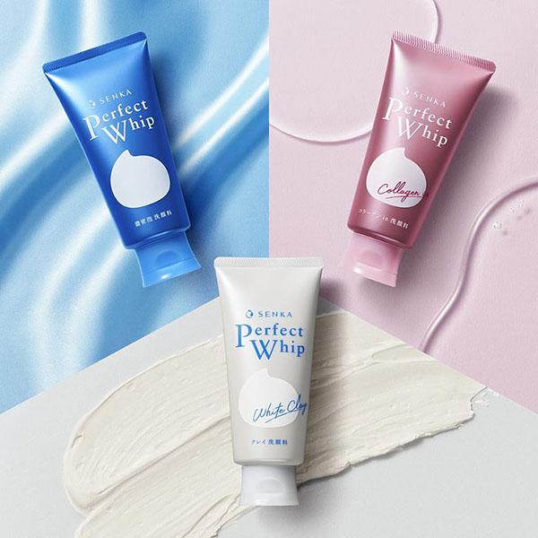 Sữa rửa mặt Shiseido Senka Perfect Whip, Nhật Bản (120g) làm sạch, trắng da, chống lão hóa