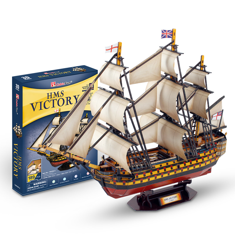 Đồ Chơi Lắp Ráp Mô Hình 3D Bằng Giấy CubicFun Thuyền HMS Victory T4019h (189 mảnh)