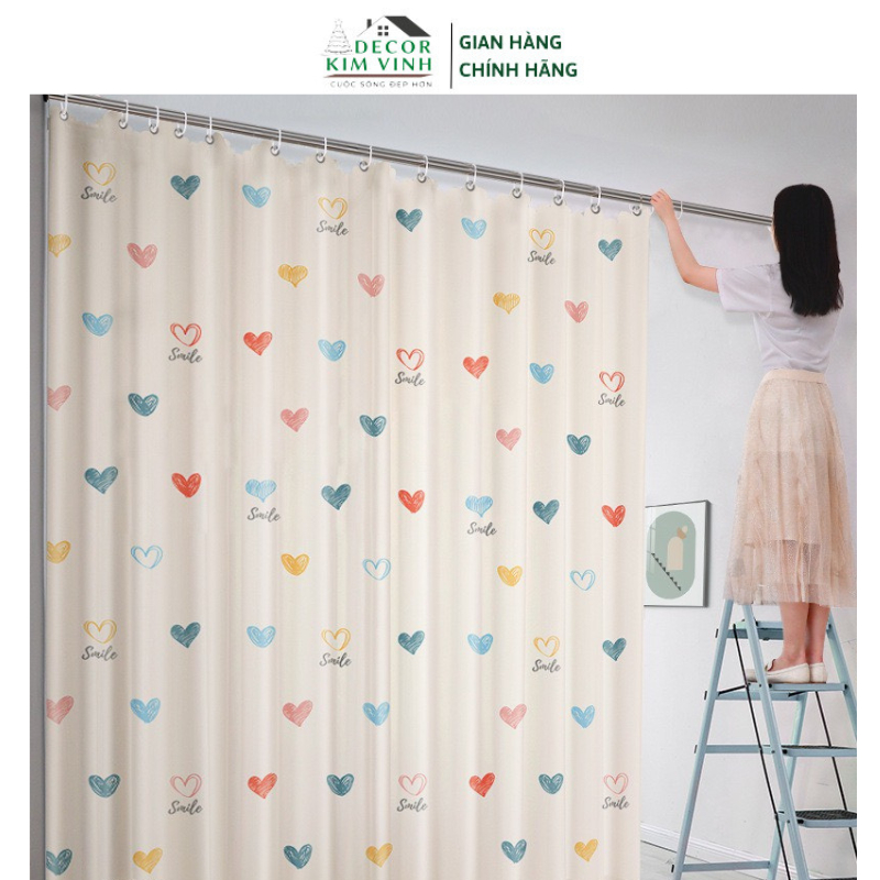 Rèm Dán Khoen Lỗ, Khoen Ri Đô, Rèm Dán Trái Tim Smile Decor Kim Vinh DCKV002