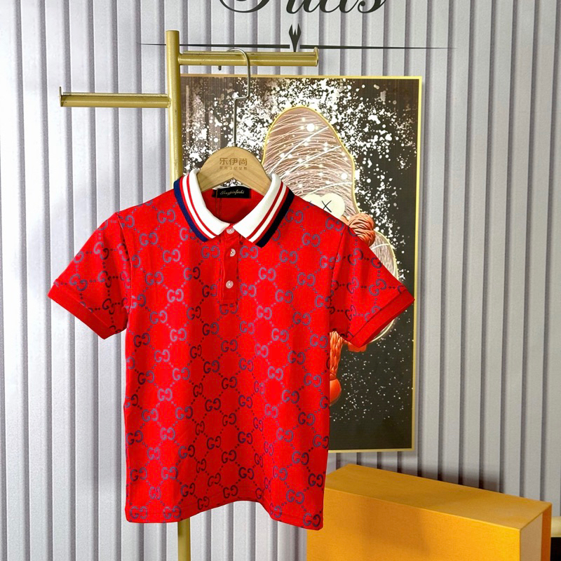 Áo polo đỏ có cổ KhanhBun poly cá sấu loại đẹp thoáng mát, thấm hút mồ hôi diện đi chơi cho bé size từ 10kg đến 40kg