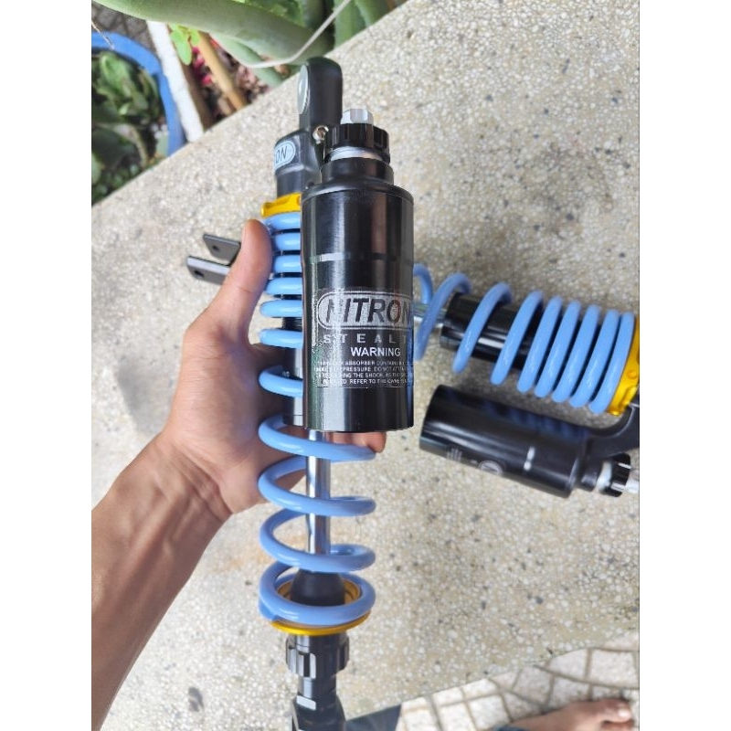 ✨Chất✨ Phuộc sau Nitron bình dầu chỉnh thật 38cm gắn SHVN SRGT PCX 160