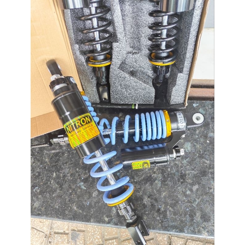 ✨Chất✨ Phuộc sau Nitron bình dầu chỉnh thật 38cm gắn SHVN SRGT PCX 160