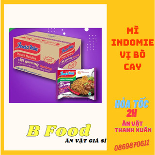Mì trộn indomie , mì xào khô, mì tím bò cay