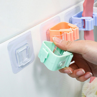 Móc Dán Tường Kẹp Chổi, Giữ Cây Lau Nhà Chắc Chắn Chịu Lực Tốt | Móc Treo Đồ Nhà Tắm Không Cần Khoan Tường Đa Năng