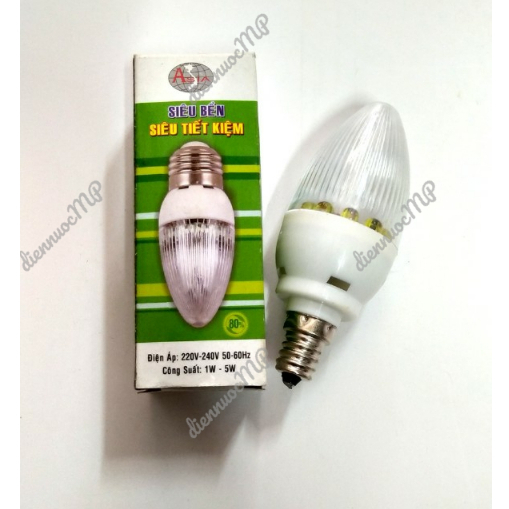 Bóng led ánh sáng đỏ/trắng/ vàng quả nhót đuôi E12