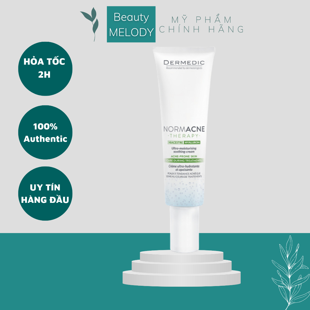 Kem Dưỡng Ẩm G..i..ảm M..ụ..n D..E..R..M..E..D..I..C NORMACNE Ultra Moisturising Soothing Cream 40g