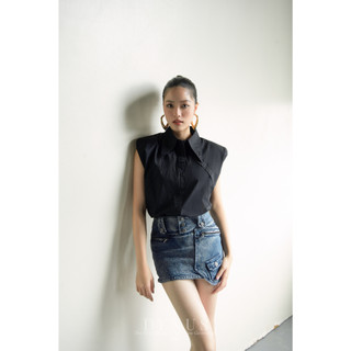 Áo Sơ Mi Sát Nách Phối Ken Vai 𝐃𝐗 𝐃𝐄𝐗𝐔𝐒_A70260