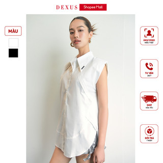 Áo sơ mi sát nách phối ken vai 𝐃𝐗 𝐃𝐄𝐗𝐔𝐒_a70260