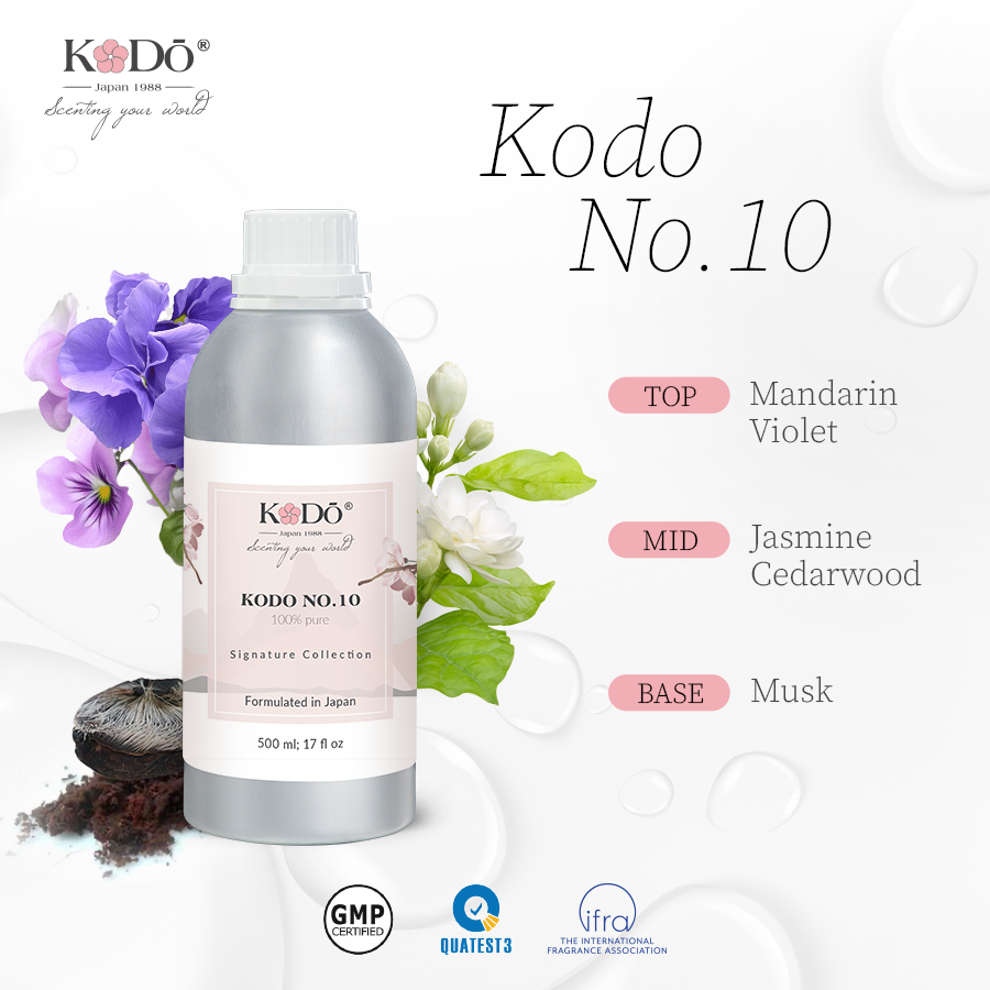 [Chai 500ml] KODO - SIGNATURE Collection - Tinh Dầu Nước Hoa Nguyên Chất Wood Sage & Sea Salt, Oud & Bergamot