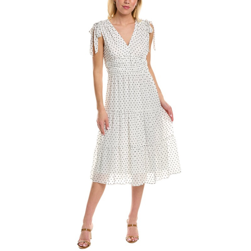 Đầm midi Junia-Jord** hoạ tiết nổi vnxk dư xịn