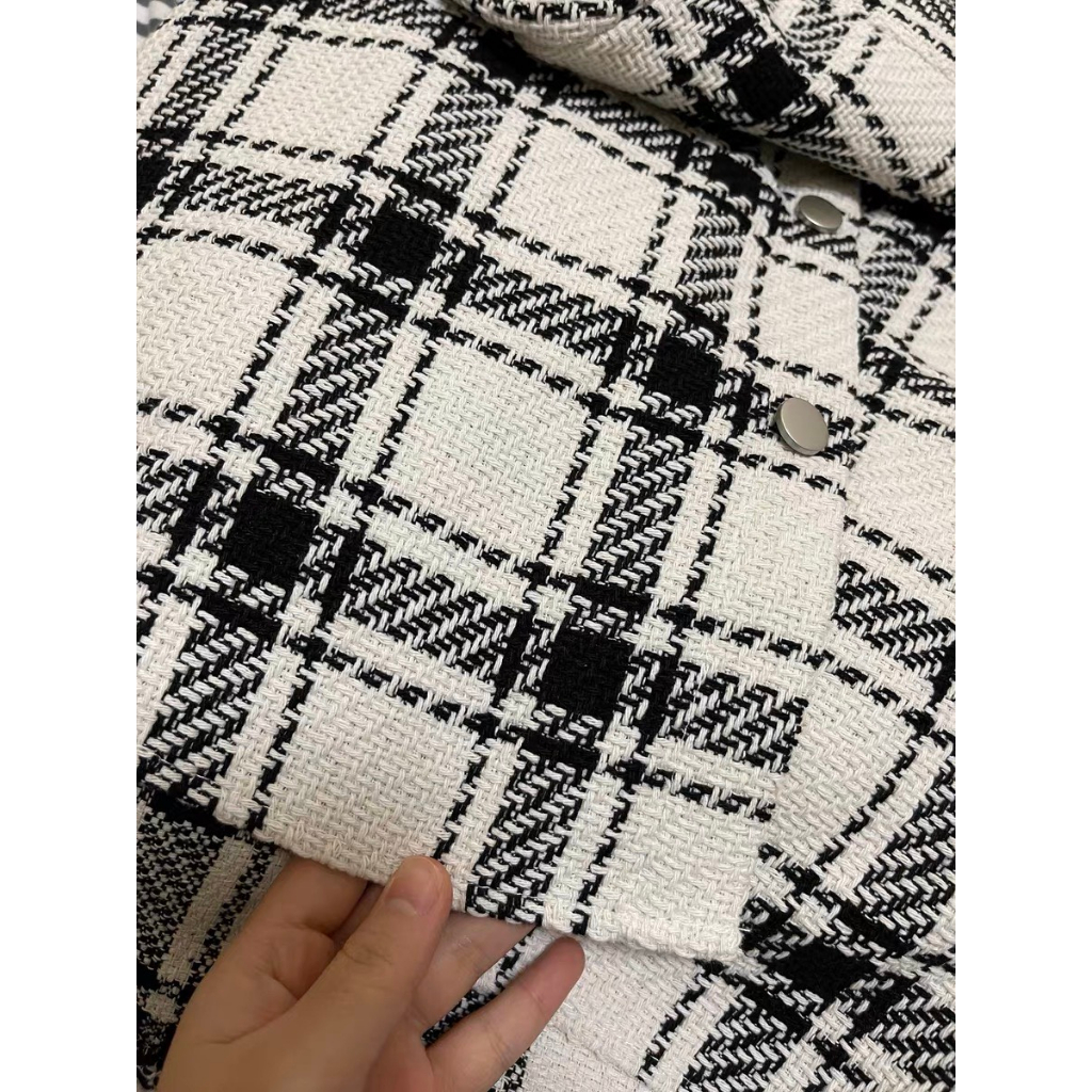 Áo Khoác UNISEX Cao Cấp- Dày Dặn 520GSM- Họa Tiết Caro Phong Cách