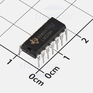 Lm339n ic quad comparator, open collector, 14-dip//4