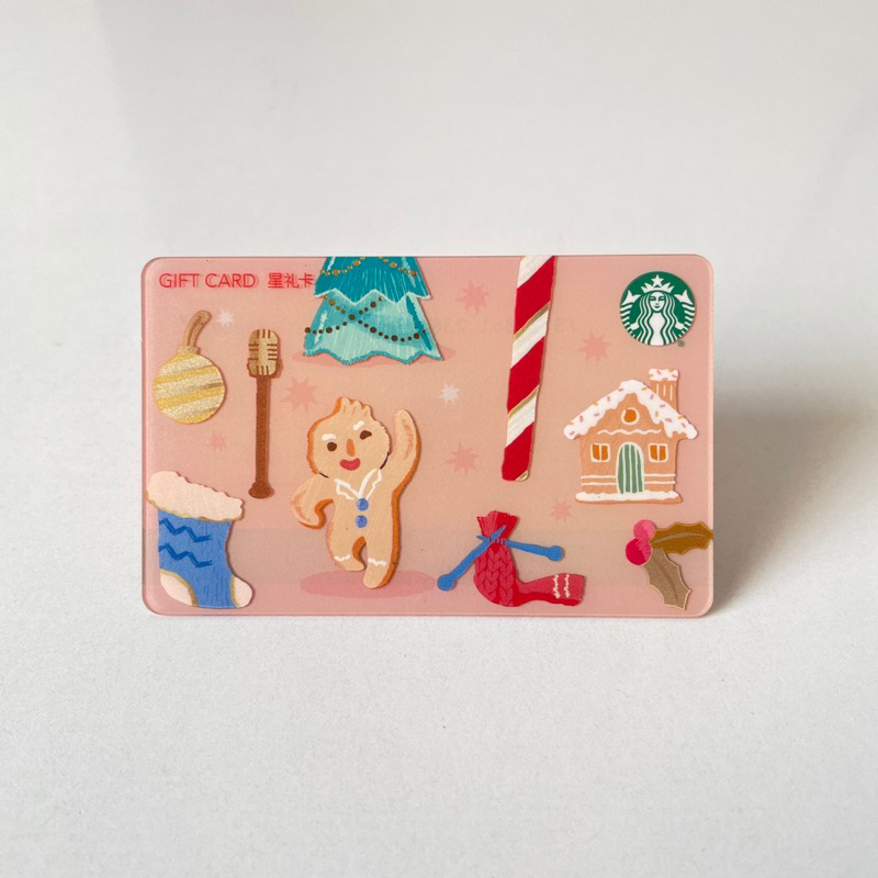 2413 THẺ STARBUCKS NHỰA BÁNH GỪNG "SAY HELLO" (thẻ đã sử dụng, dùng để sưu tầm)