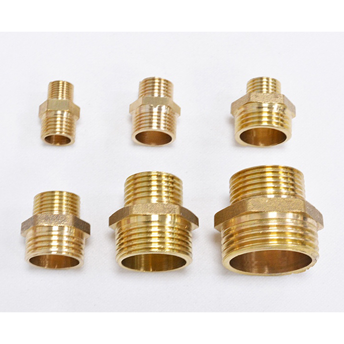 Nối ống nước ren giảm ngoài 9.6 mm đến 34 mm đồng thau