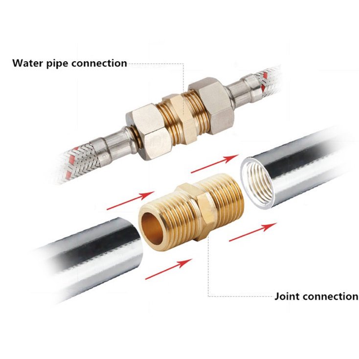 Nối ống nước ren giảm ngoài 9.6 mm đến 34 mm đồng thau