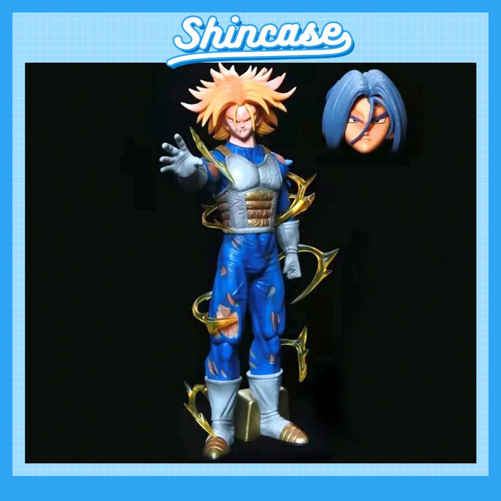 Mô Hình Dragon Ball 7 Viên Ngọc Rồng Figure Trunks 2 Đầu Thay Thế Siêu Saiyan Bản Cao Cấp Cao 30.5cm - Shin Case