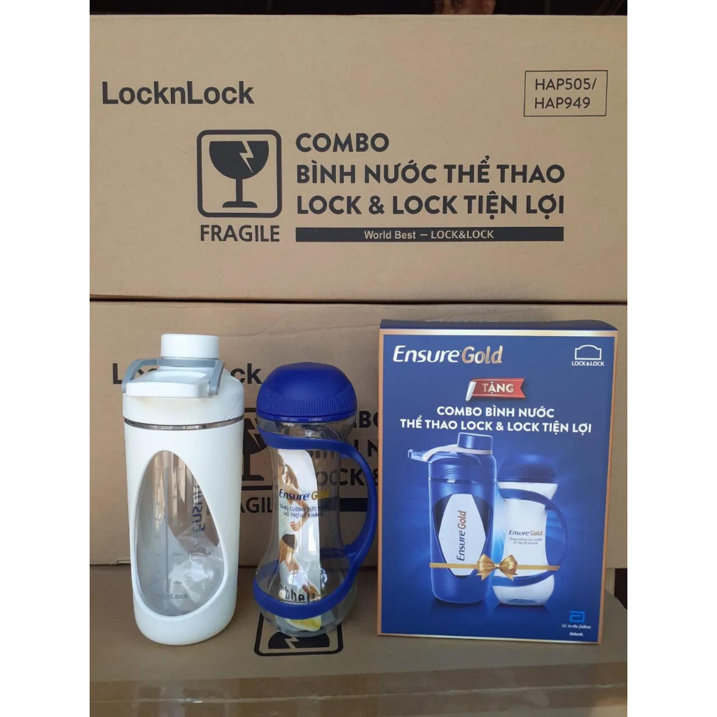 BỘ BÌNH NƯỚC THỂ THAO + BÌNH LẮC LOCK & LOCK