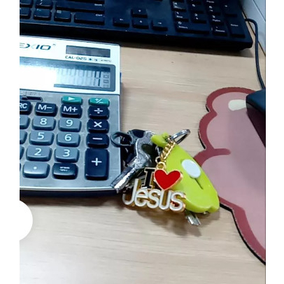 Móc Khóa Công Giáo "Tôi yêu Giêsu", I Love Jesus.