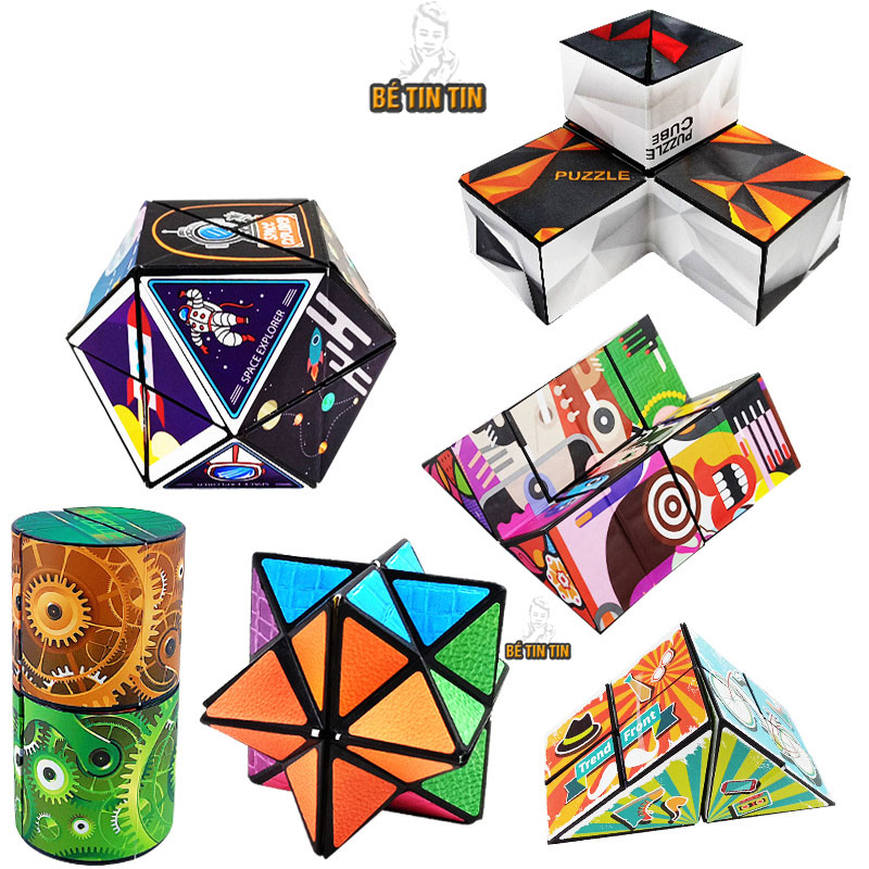 Đồ Chơi Khối Rubik 3D Ma Thuật, Dạng Hình Học Không Gian 3 Chiều Siêu Trí Tuệ