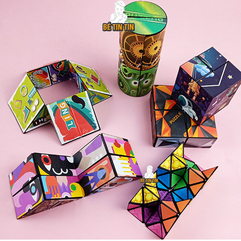 Đồ Chơi Khối Rubik 3D Ma Thuật, Dạng Hình Học Không Gian 3 Chiều Siêu Trí Tuệ