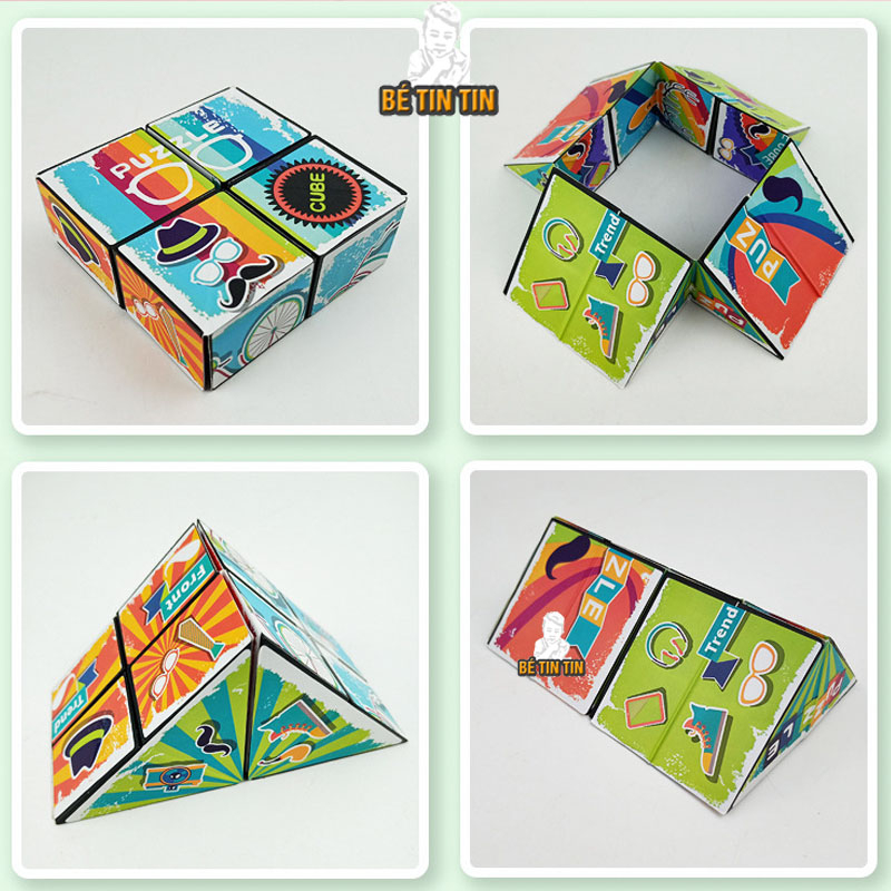 Đồ Chơi Khối Rubik 3D Ma Thuật, Dạng Hình Học Không Gian 3 Chiều Siêu Trí Tuệ