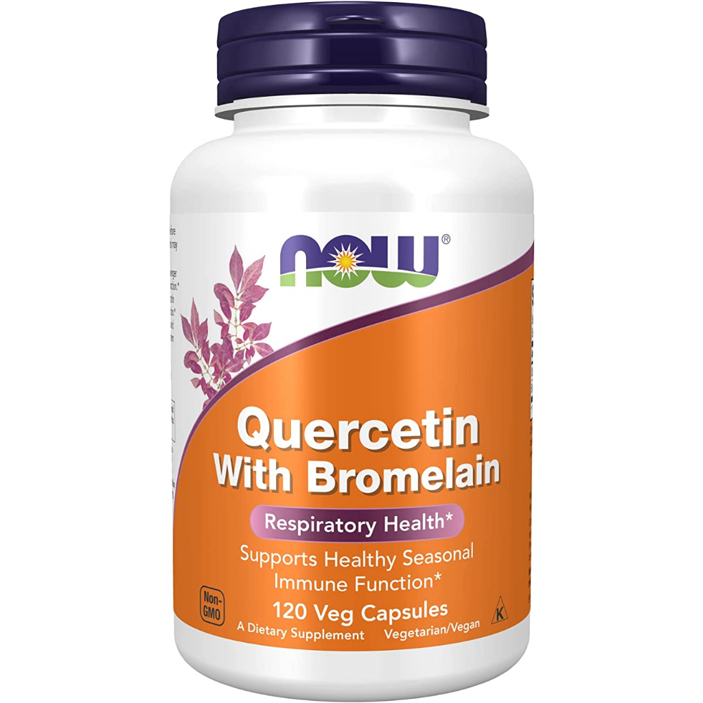 Now Foods Quercetin with Bromelain - Viên uống cân bằng miễn dịch, tăng đề kháng 120 viên
