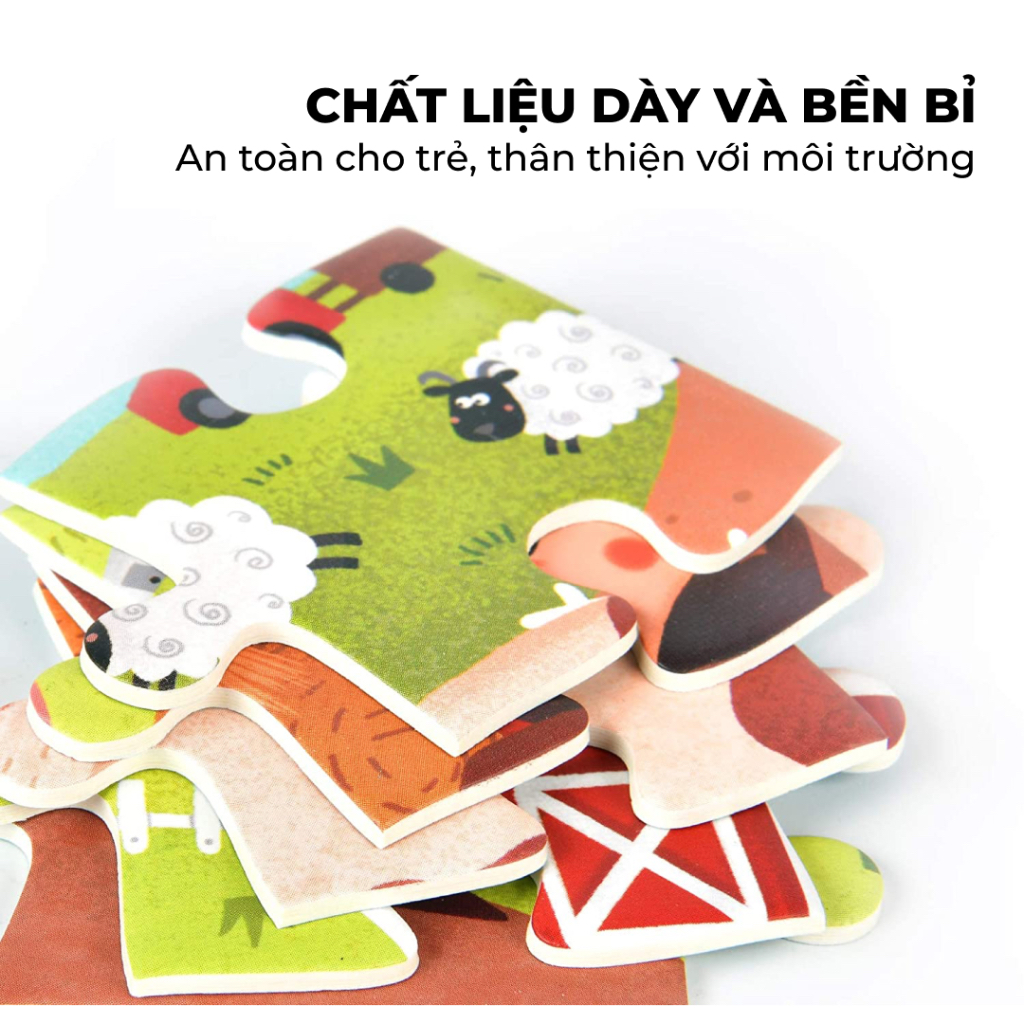 Bộ xếp hình 8 cấp độ cho bé Mideer Level Up Puzzle chính hãng đồ chơi giáo dục trẻ em thông minh