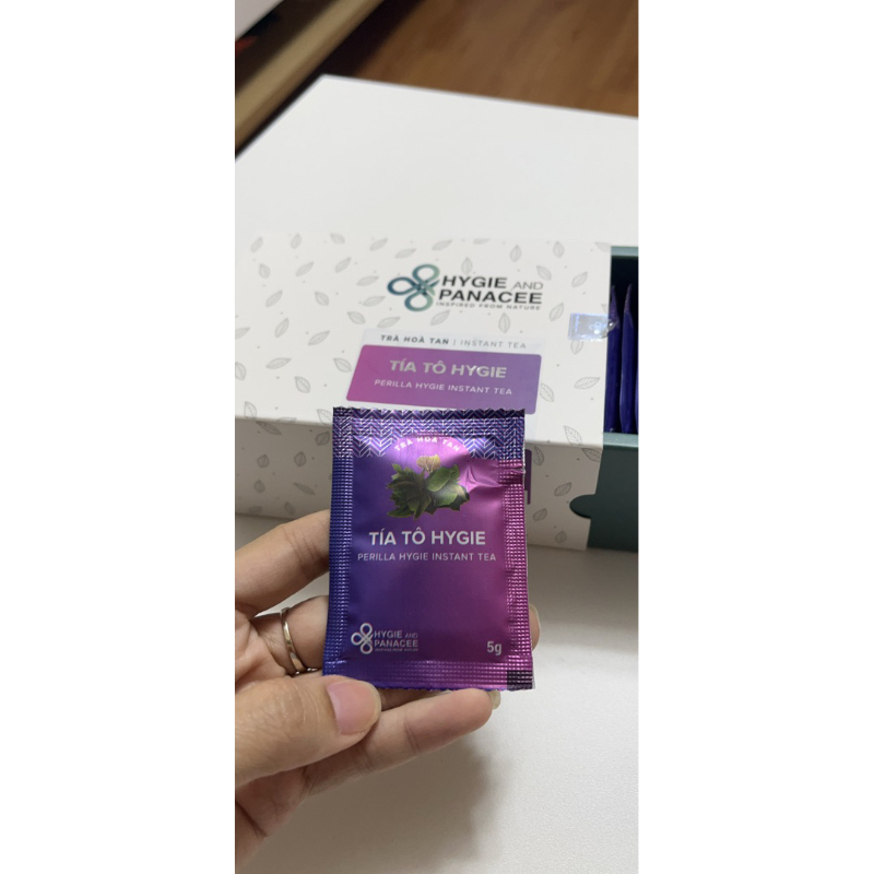 Trà Tía Tô Hygie - Giảm thâm nám, dị ứng, chống oxy hóa - Hộp 24 gói x 5g