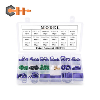 Hộp sin điều hoà ô tô 270 chi tiết, bộ gioăng cao su O-Ring 18 size