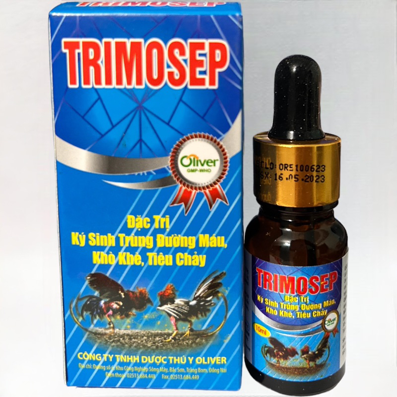 1 Lọ Trimosep 10ml dứt điểm ký sonh trùng đường máu, cầu trùng, tiêu chảy, gà ốm trong