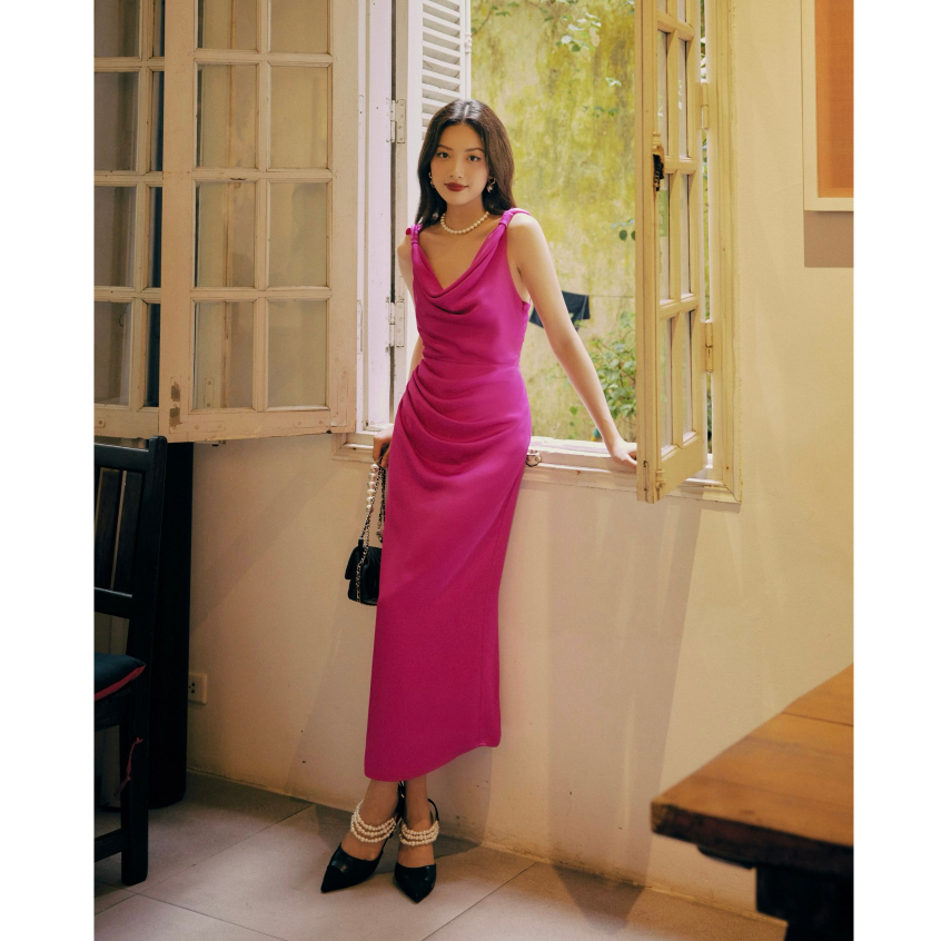 Đầm lụa cao cấp Jane Silk Dress HUONG BOUTIQUE HBV1258