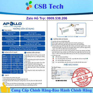 Bộ lưu điện cửa cuốn Apollo 2000VA, APL2000 (New Chính Hãng)