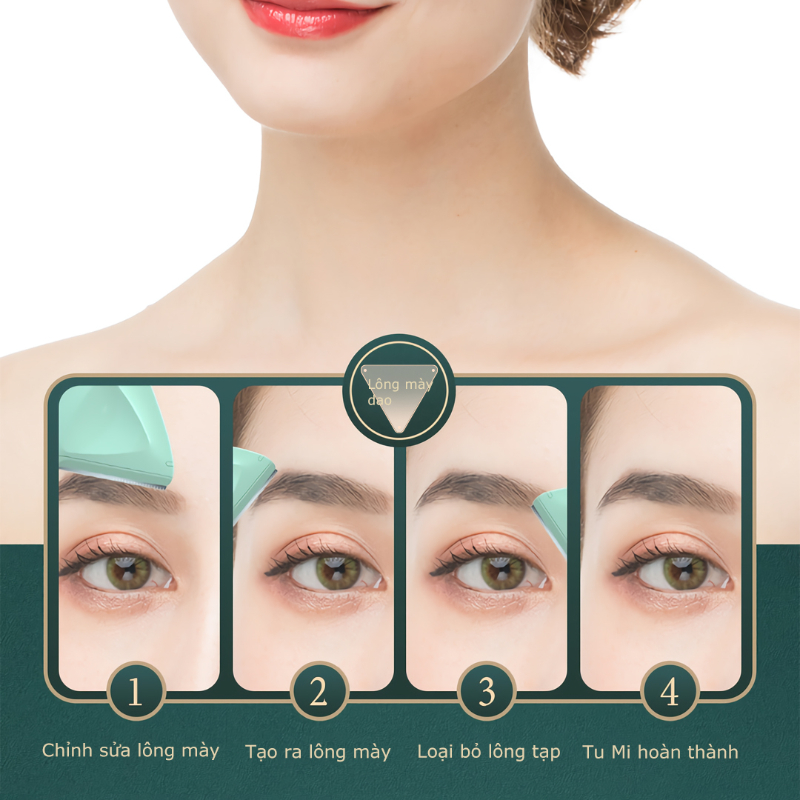 Set 1/2 Dao cạo lông mày lông mặt có vỏ bảo vệ cầm tay tiện lợi cho nữ