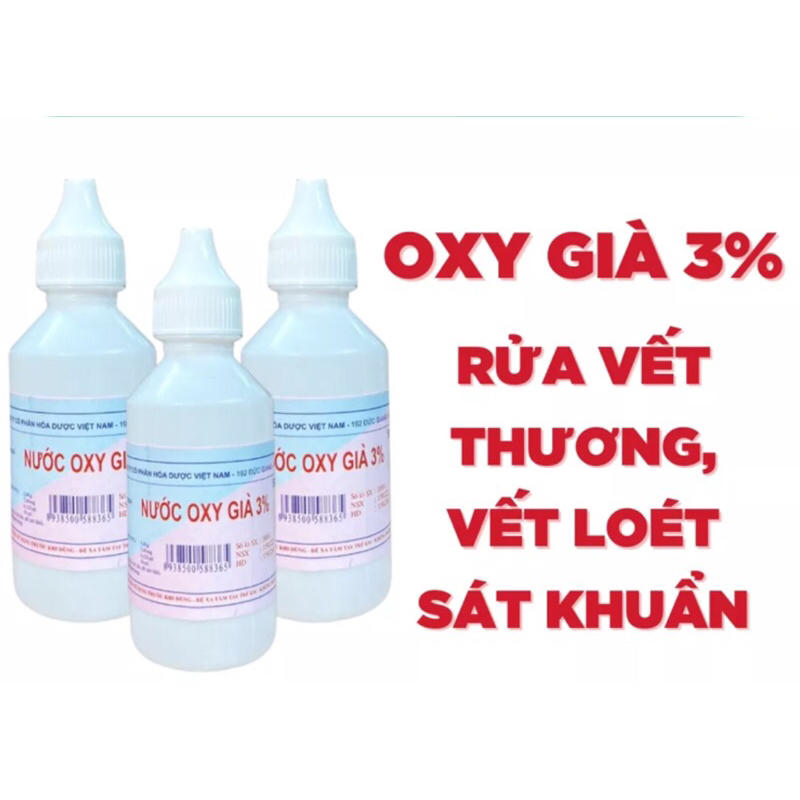 Lốc 10 Chai Nước OXY già Bidopha 3% chai 60ml