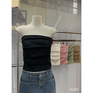 Áo quây xếp ly trơn (3293) - MIDISTORE