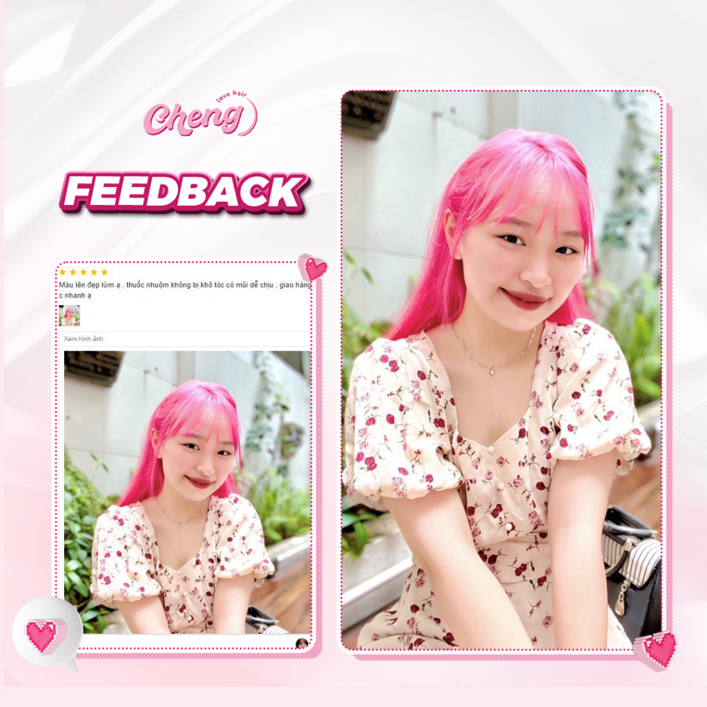 Thuốc Nhuộm Tóc HỒNG NEON Hot Pink | Chenglovehair, Chenglovehairs