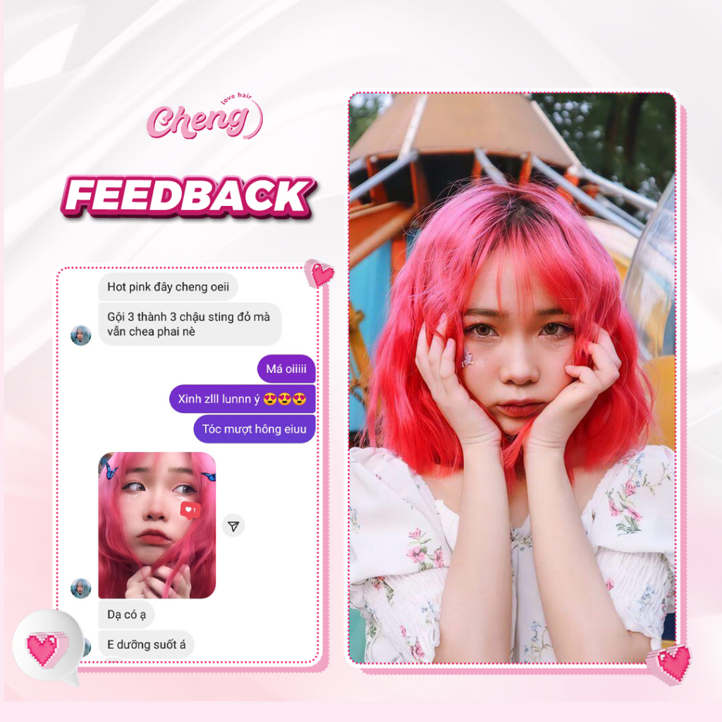 Thuốc Nhuộm Tóc HỒNG NEON Hot Pink | Chenglovehair, Chenglovehairs