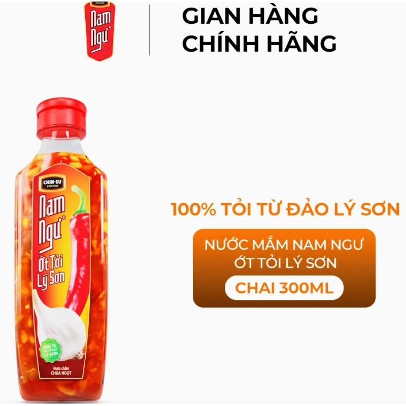 Combo 2 Chai Nước Mắm Nam Ngư Tỏi Ớt Lý Sơn