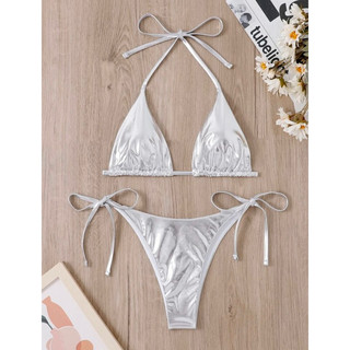 Bộ bikini 2m màu bạc hot hott