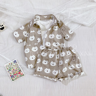 Set bộ sơ mi bé trai