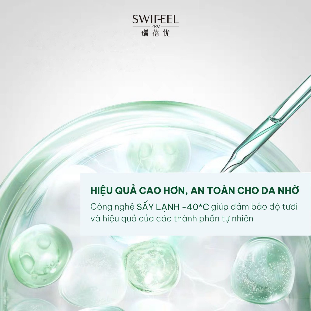 Mặt nạ khô lạnh SWIFEEL collagen tươi, công nghệ sấy lạnh âm 40 độ C, tái tạo, làm dịu da, căng bóng và săn chắc da