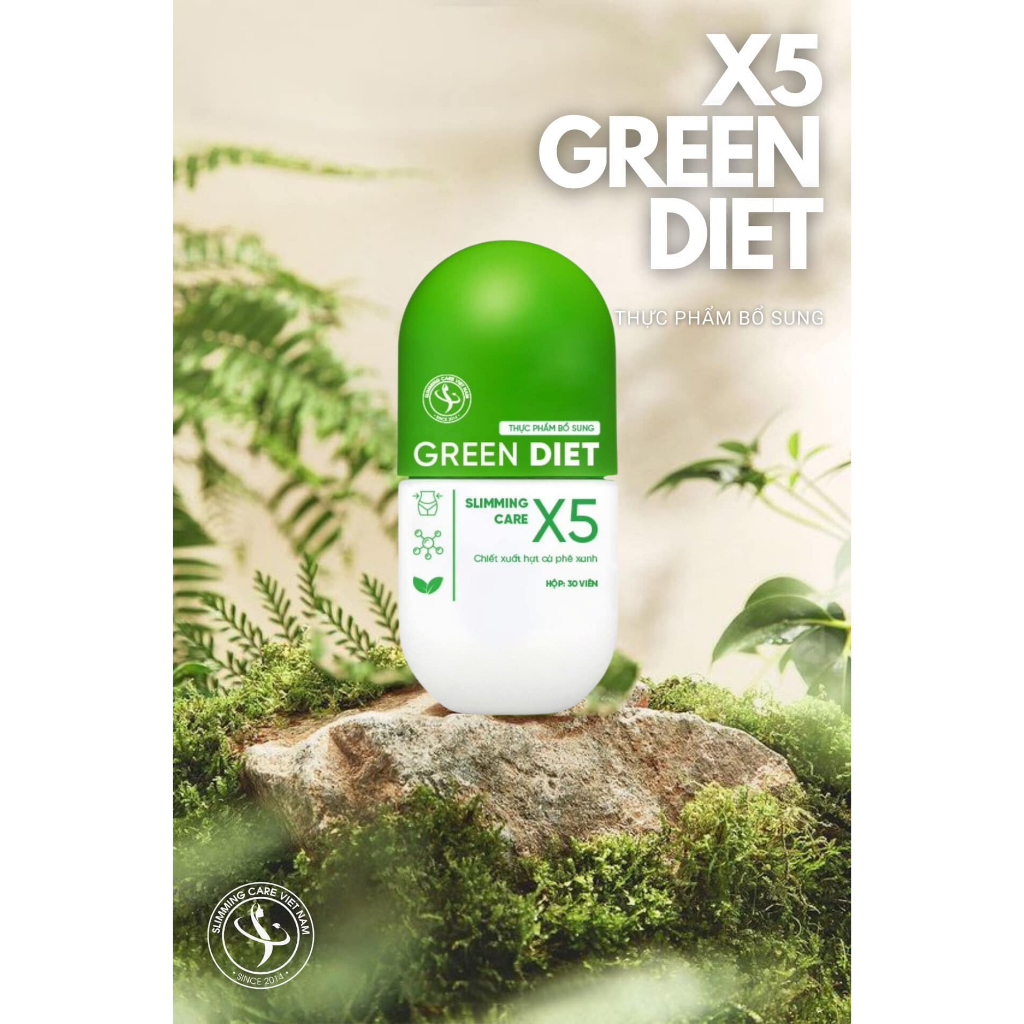 Thảo mộc giảm cân Green Diet Slimming Care X5 hộp 30 viên hỗ trợ detox cơ thể, kiểm soát cân nặng hiệu quả