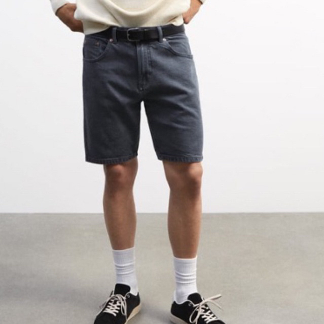 Quần short jean màu xám Zara authentic COLOUR size 30